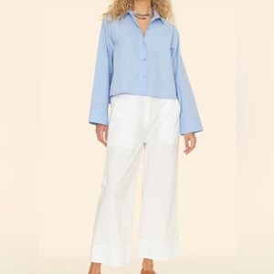 XiRena Women’s Summer White Cotton Pants in Size M